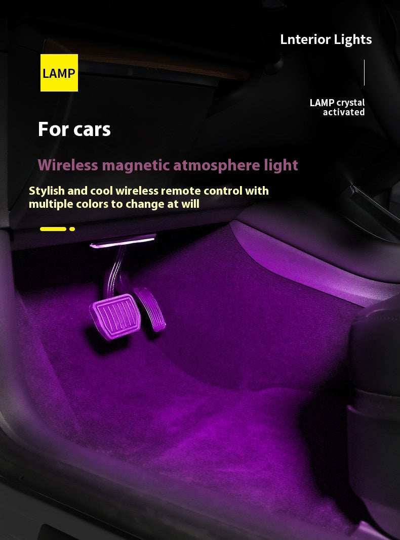 Car Atmosphere Light Car Interior Retrofitting Wireless Magnetic Led Atmosphere Light