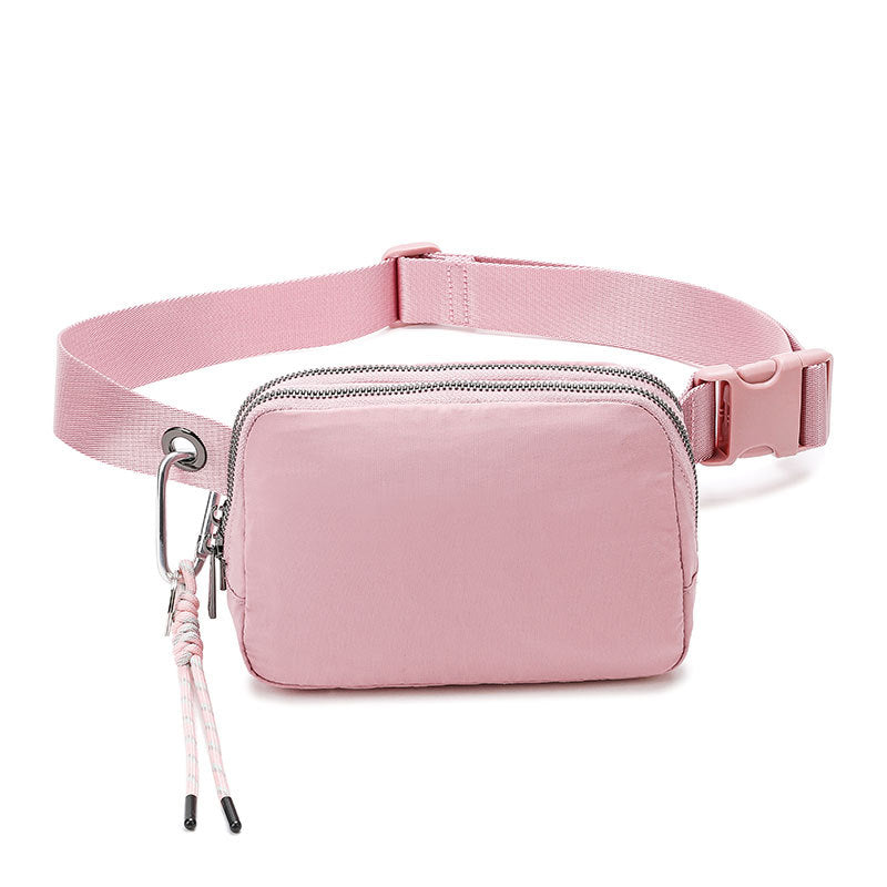 Bolsa de cintura impermeável em nylon de camada dupla para desporto e lazer