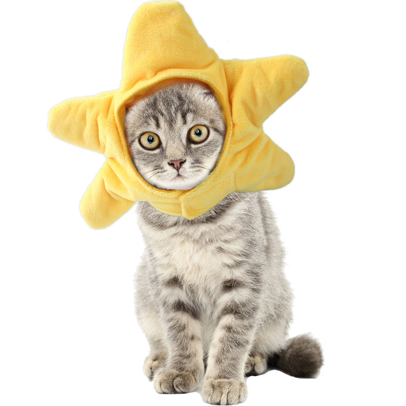 Divertido disfarce de cão e gato, gorro quente, adereço para fotos, acessório de cabeça