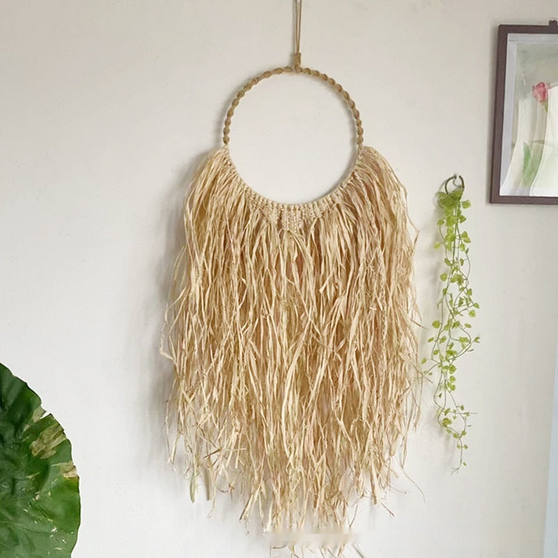 Decoração de Parede em Ráfia Tapeçaria Criativa de Estilo Vintage