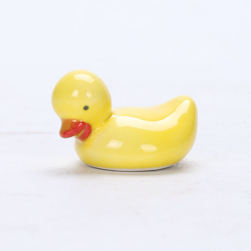 Ceramic Duckling Chopsticks Rack Hotel Ornaments