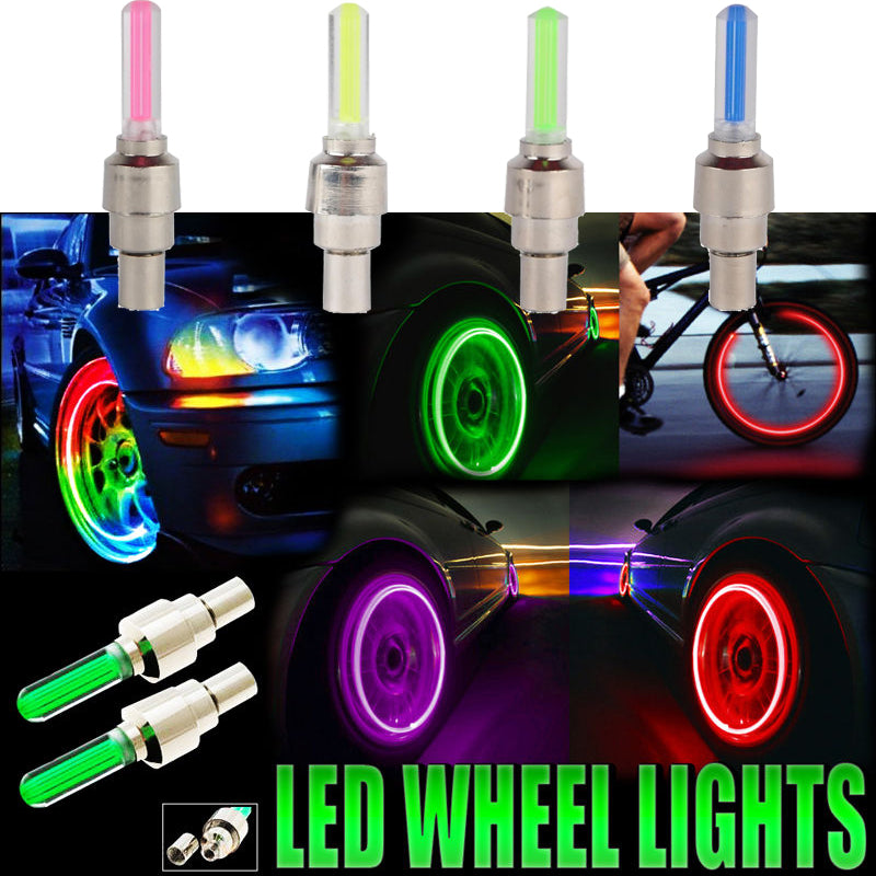 Luzes de pneu de automóvel Luzes de válvula Luzes de roda