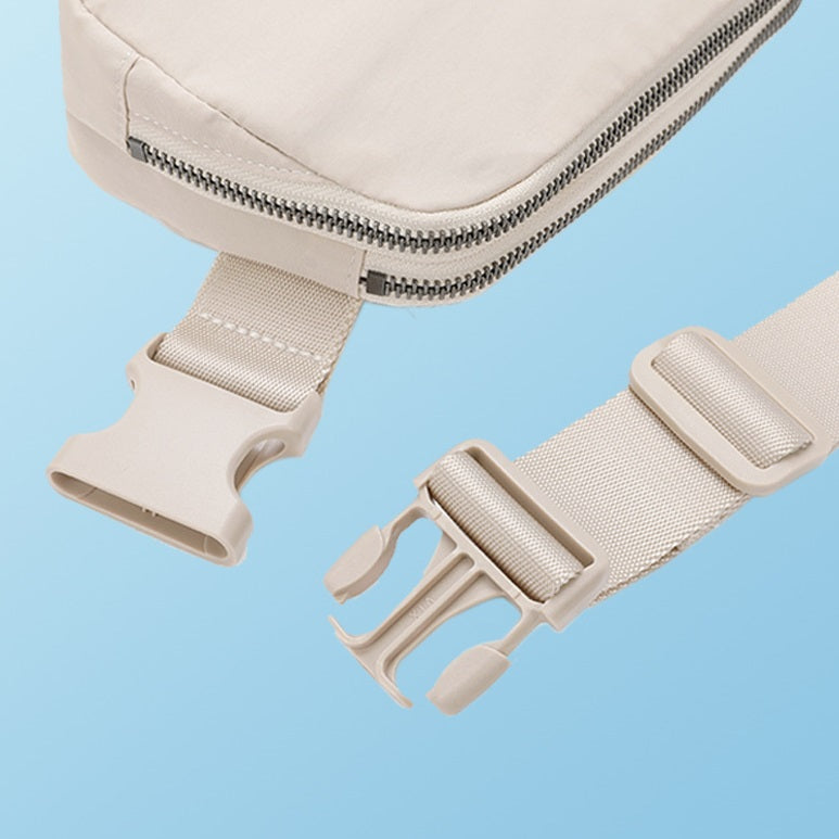Bolsa de cintura impermeável em nylon de camada dupla para desporto e lazer