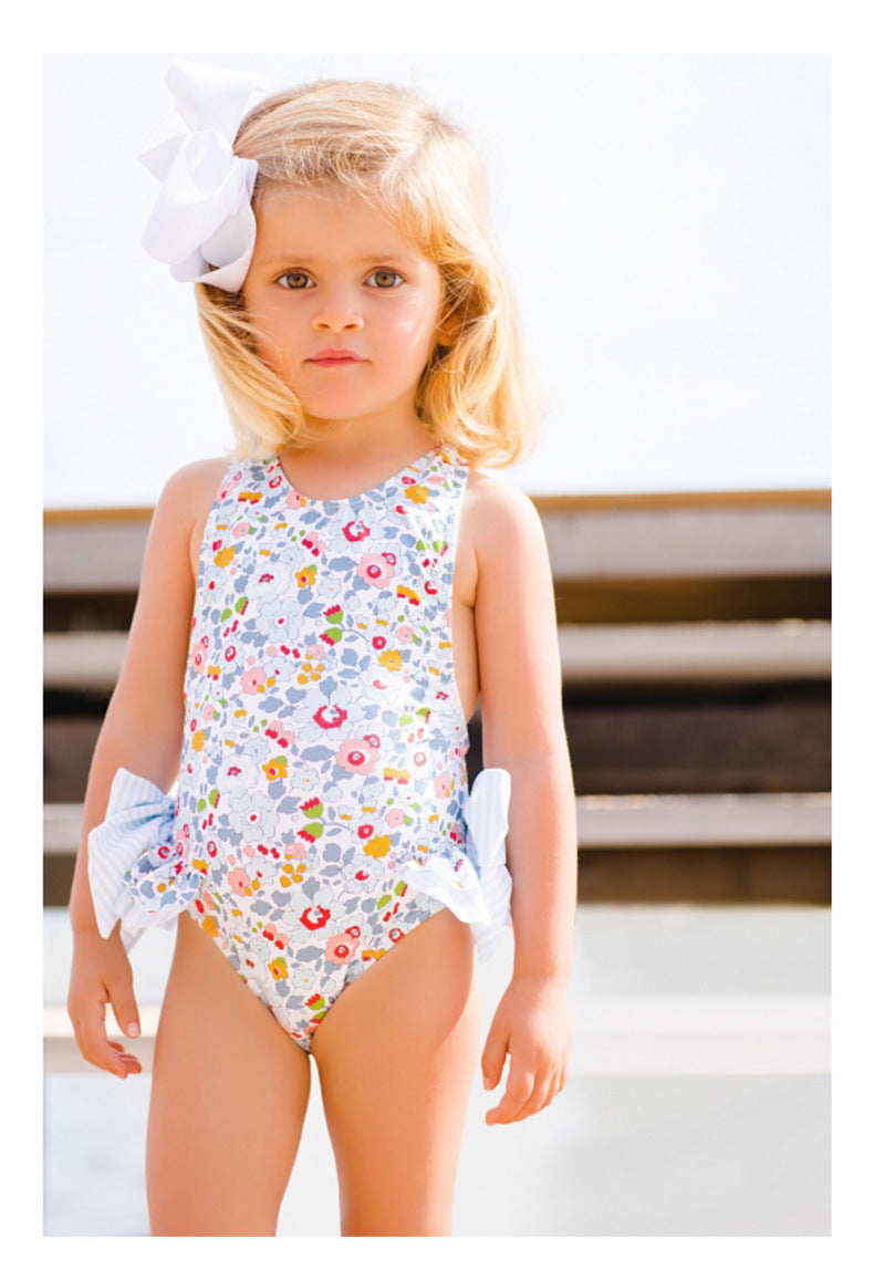Baby-Strampler mit Trägern Badeanzug bedruckt süß Strand
