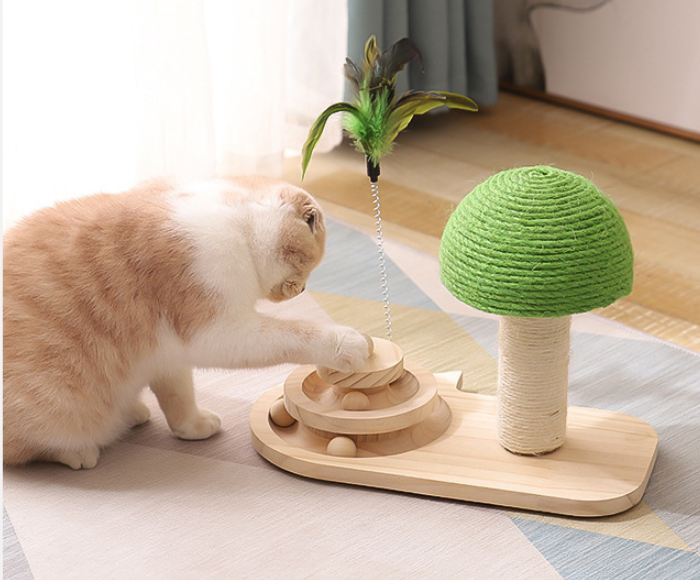 Kratzbaum für Katzen Spielzeug Katzen Kratzbaum Katzenmöbel Kratzbaum für Katzen Doppelte Sisal-Bälle Katzenzubehör