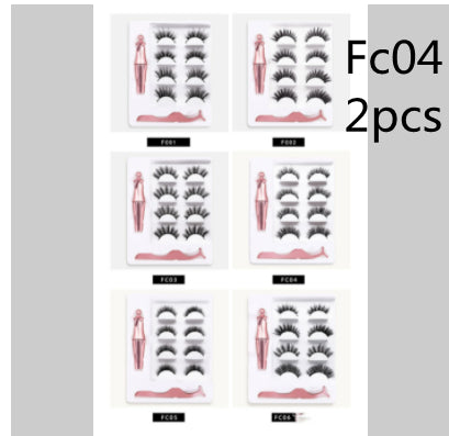 Three pairs of false eyelashes
