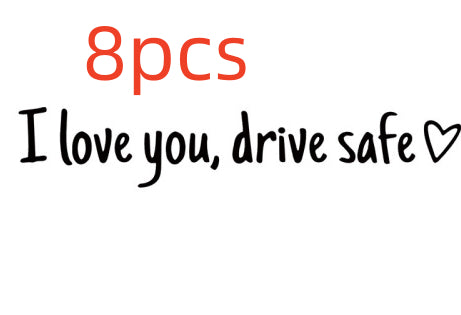 Safe Driving Waterproof Vinyl Bumper Stickers Car Universal Rearview Mirror Decorative Sticker