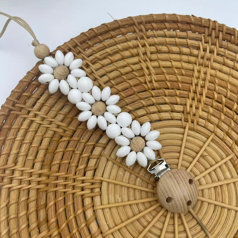 Prendedor de Chupeta em Silicone Baby Flower