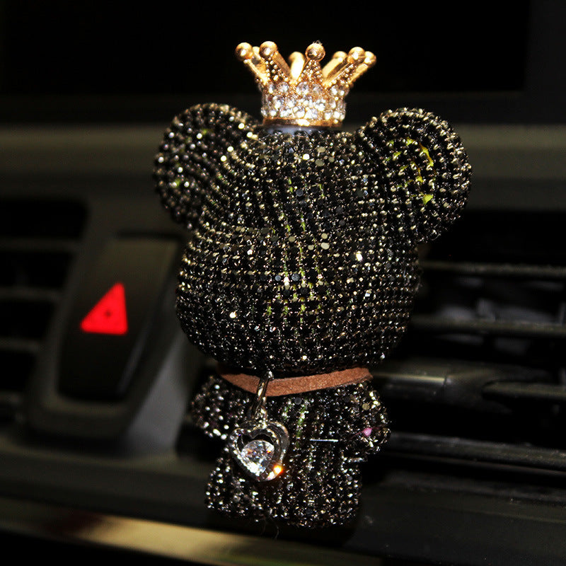Auto-Lüftungsschlitz-Parfümclip mit Diamant-Bär