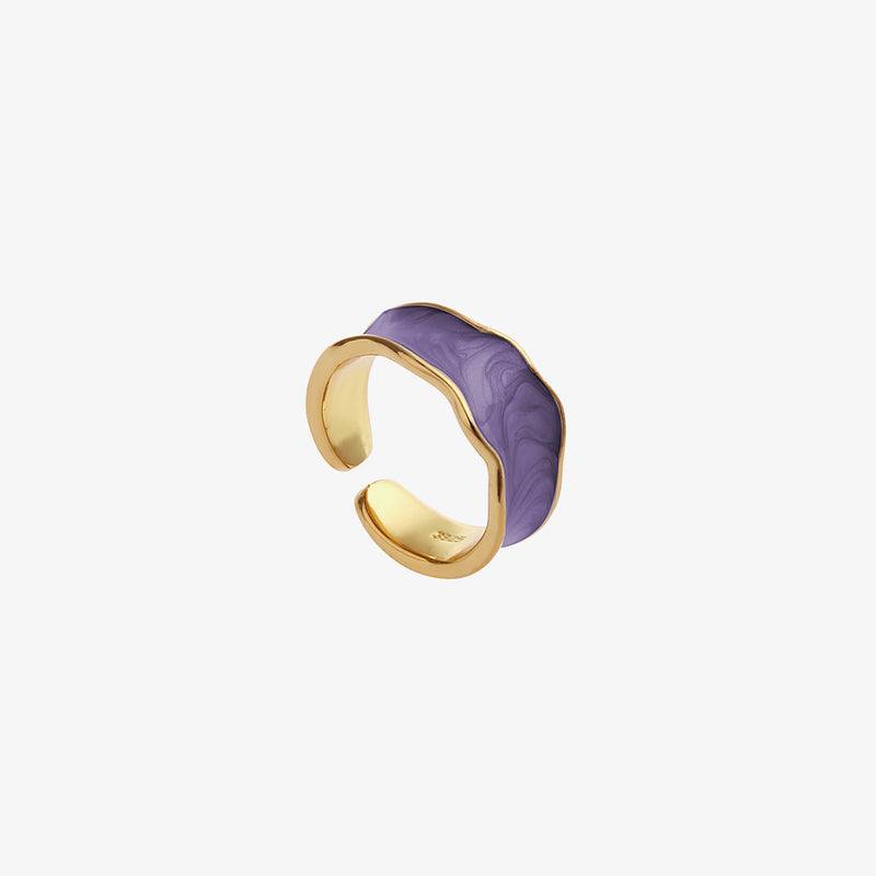 Liquid Textured Fashion Metal Ring