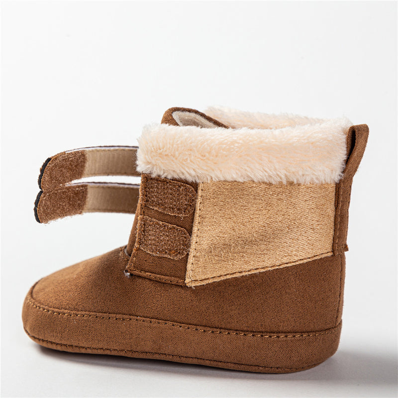 Sapatos de Algodão Quentes para Bebé e Criança com Peluche na Moda