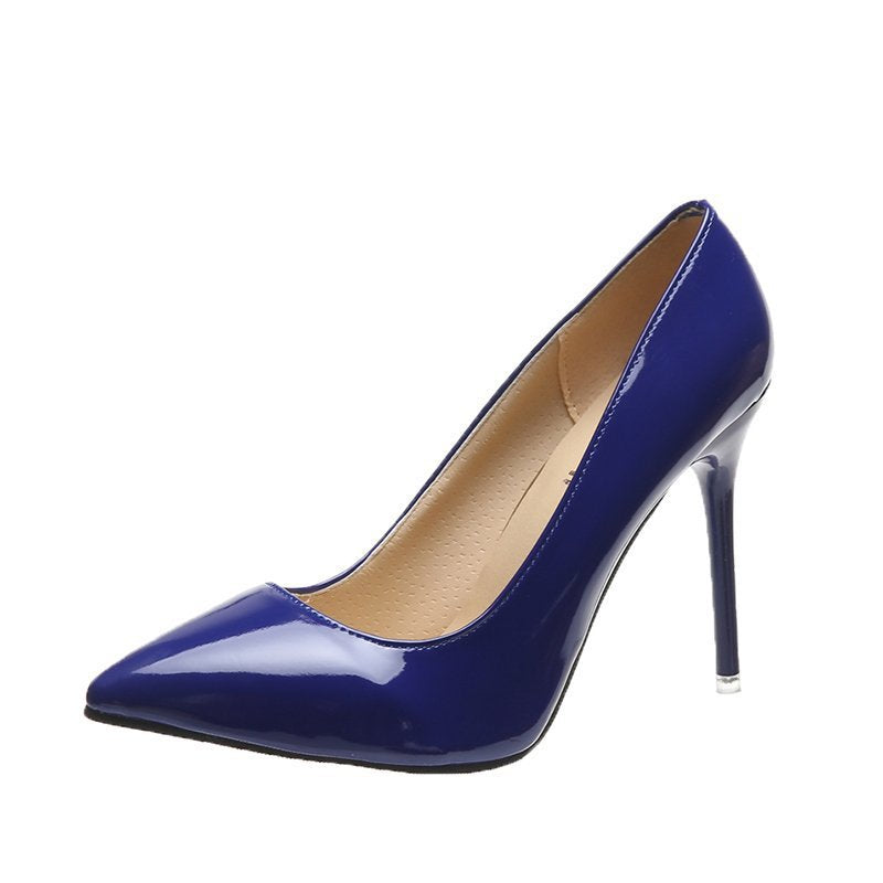 Pointed Stiletto Low-cut Heel Shoes Plus Size Women