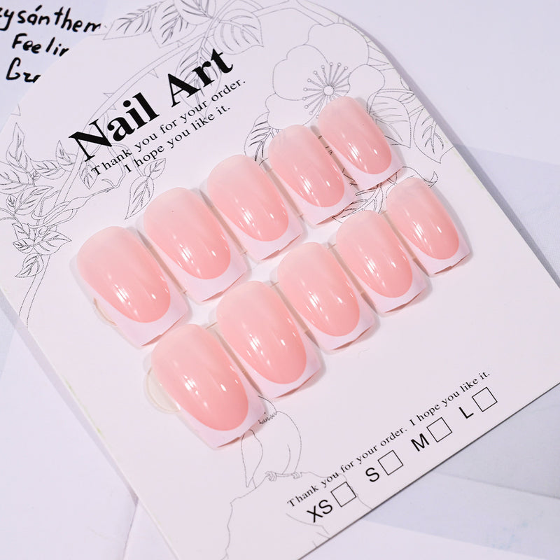 24 Stück Nagelspitzen quadratisch kurz einfach entfernbar künstliche Fingernägel in Box