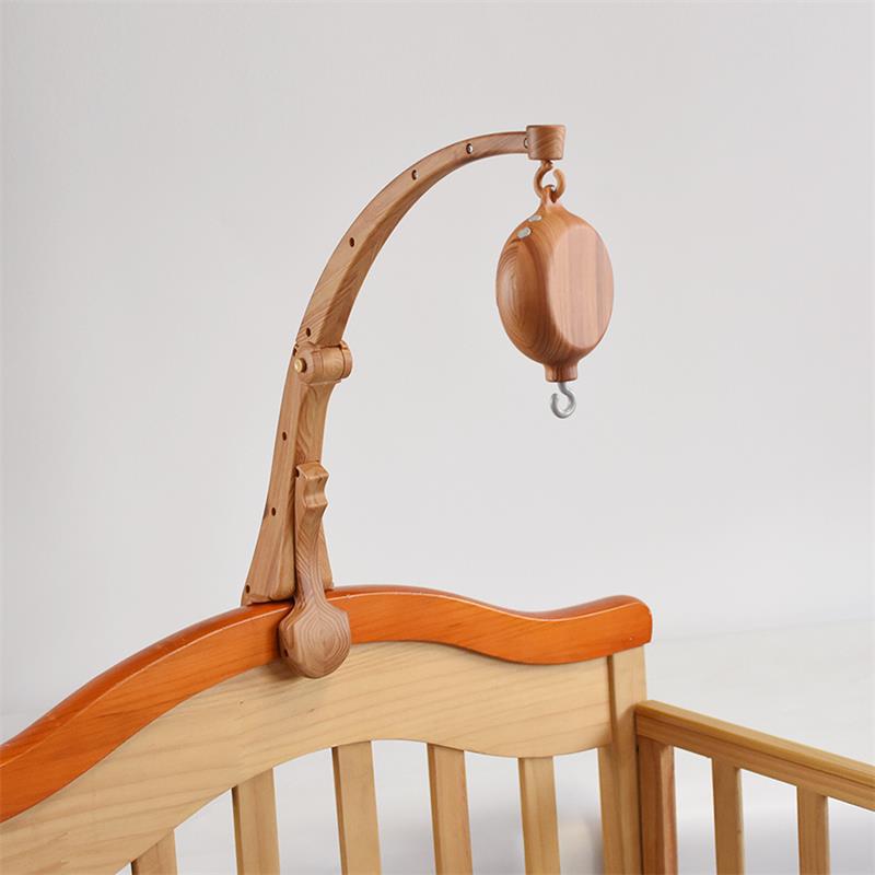 Newborn Wood Grain Bracket Music Box Bed Bell