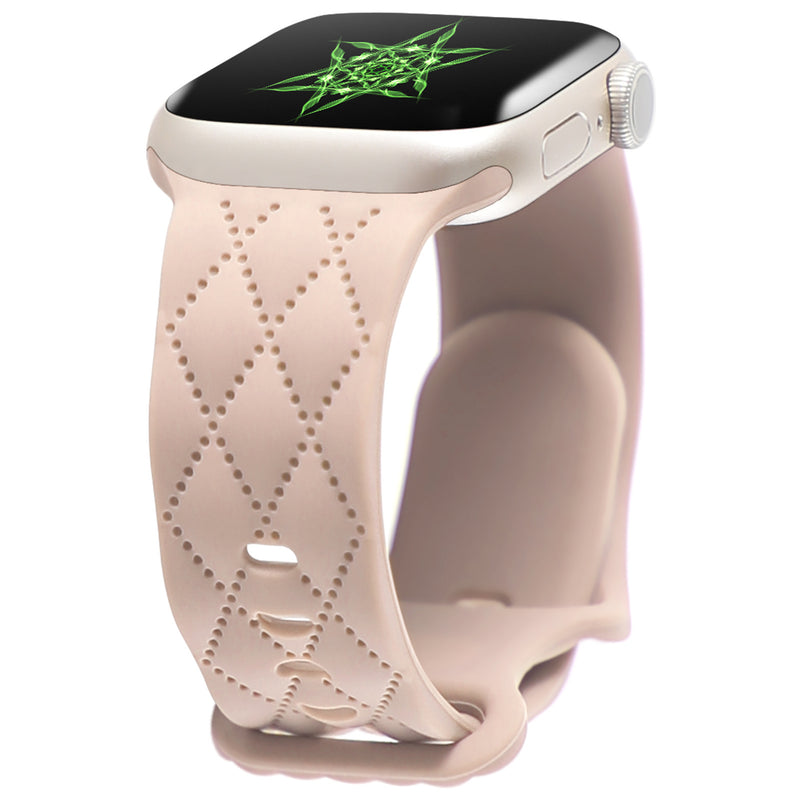 For Watch S9 Texture IwatchS8ULTRAL Silicone Butterfly Buckle Strap