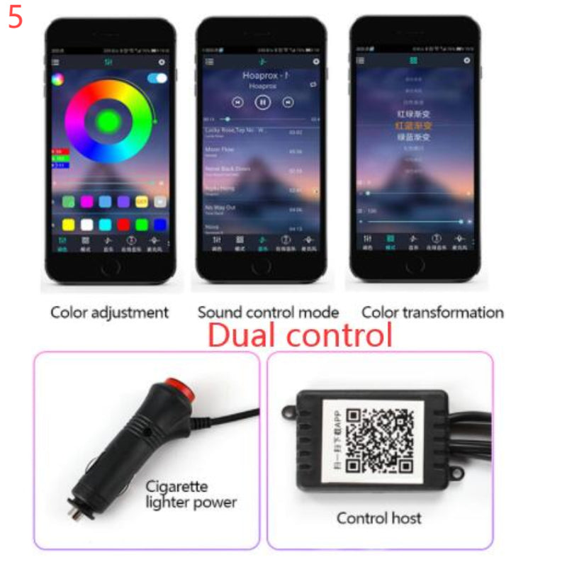 Car Fiber Optic Ambient Light Modified Car Interior Cool Light APP Rhythm Light