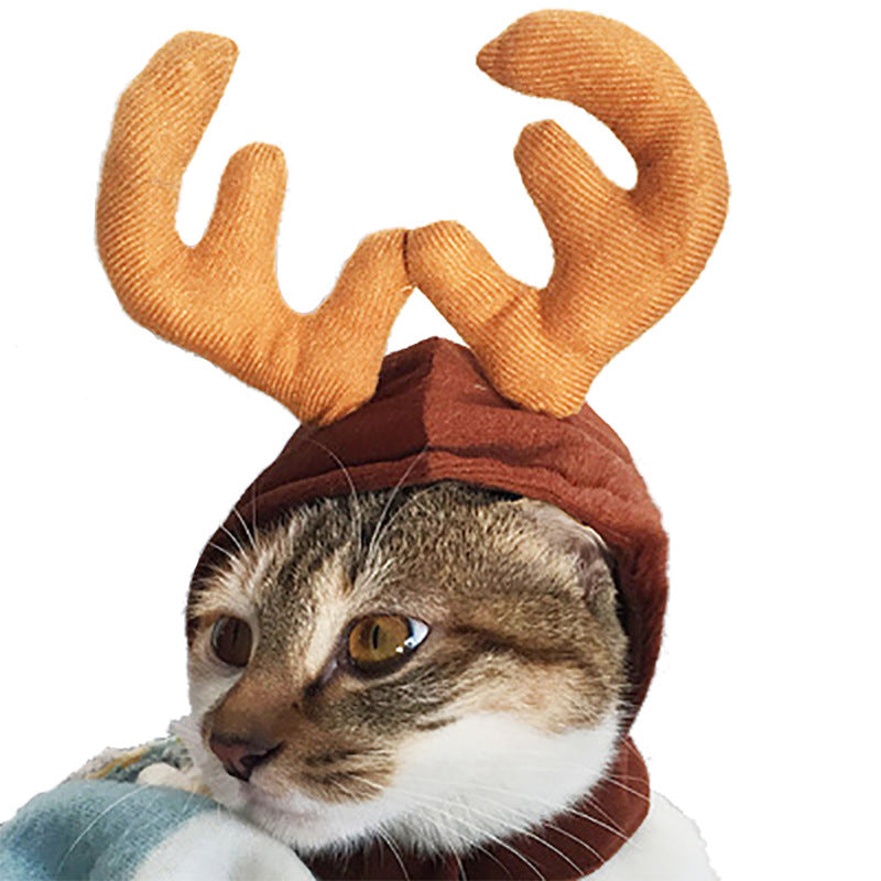 Divertido disfarce de cão e gato, gorro quente, adereço para fotos, acessório de cabeça