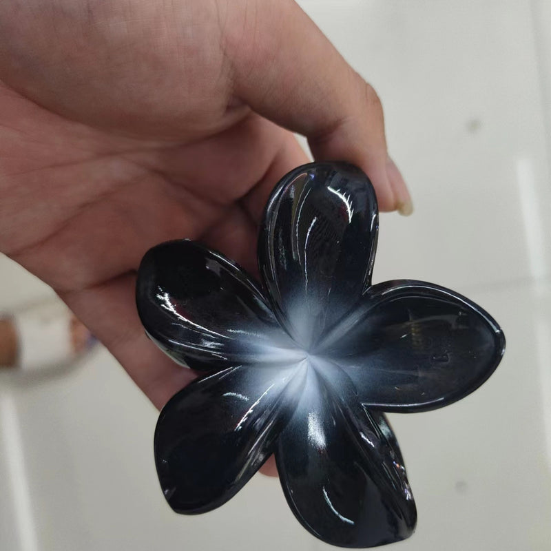 Gancho de Cabelo com Pinça de Ovo e Flor de Bauhinia