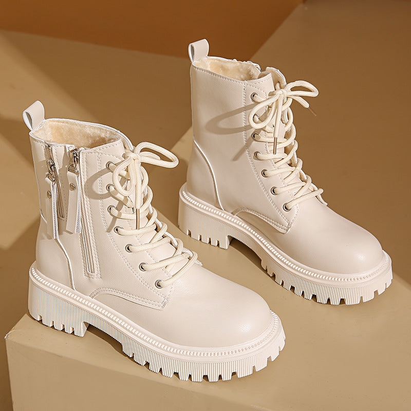 Botas Martin femininas plus size estilo britânico