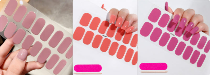 Autocolantes de beleza para unhas, semi-curados, de segunda geração, impermeáveis e duradouros