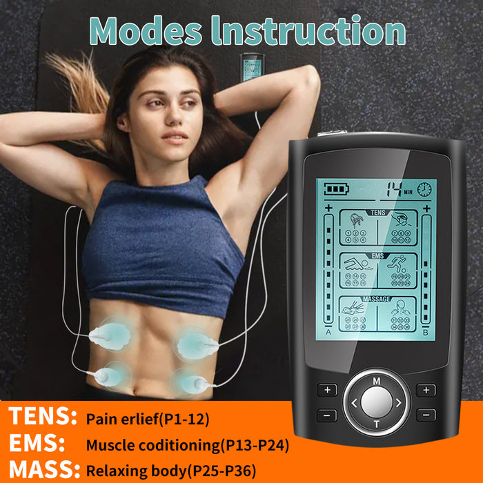 Charging Pulse Physiotherapy Massager TENS EMS Muscle Stimulator