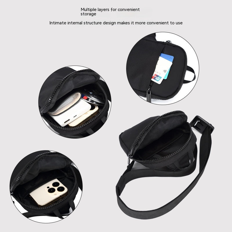 Herren-Freizeittasche für Mobiltelefon und Accessoires, schlichte Umhängetasche im modischen Design
