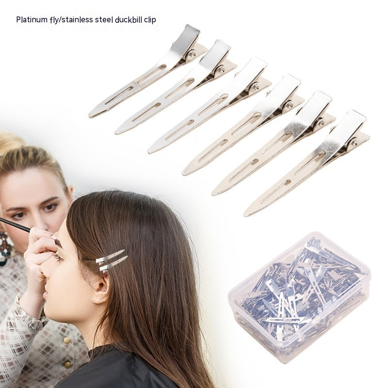 Platin-Haarspange, kleine Haarklammer, Haar-Clip