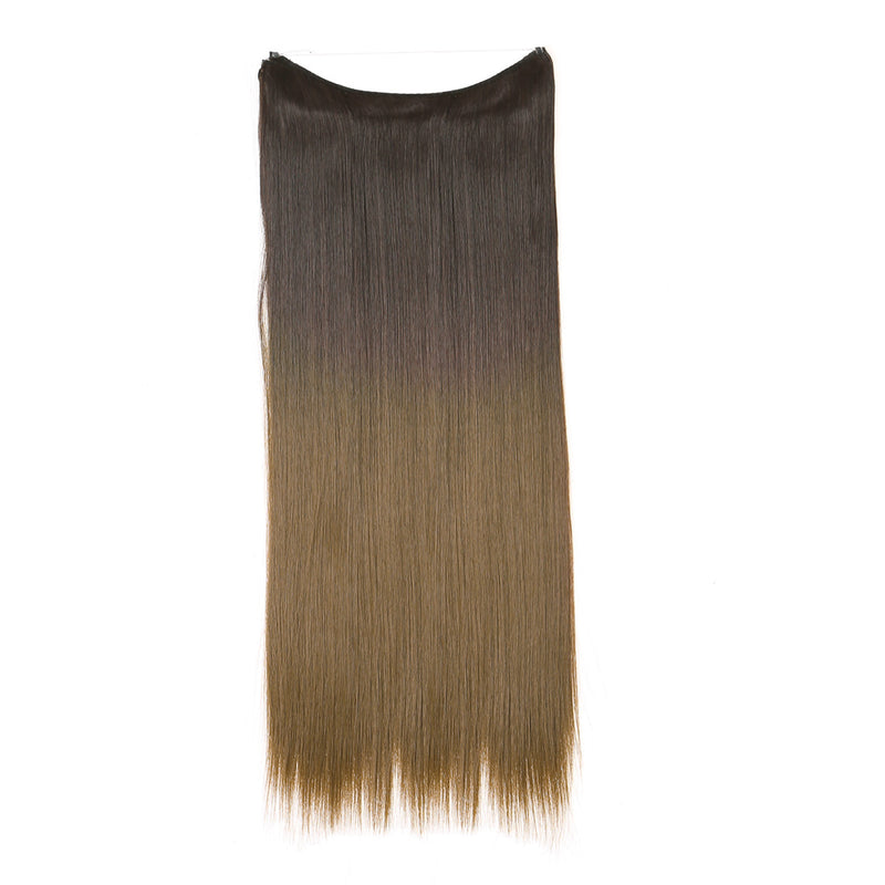 Women's One-piece Adjustable Invisible Straight Multi-color Gradient Hair Extension Fishline