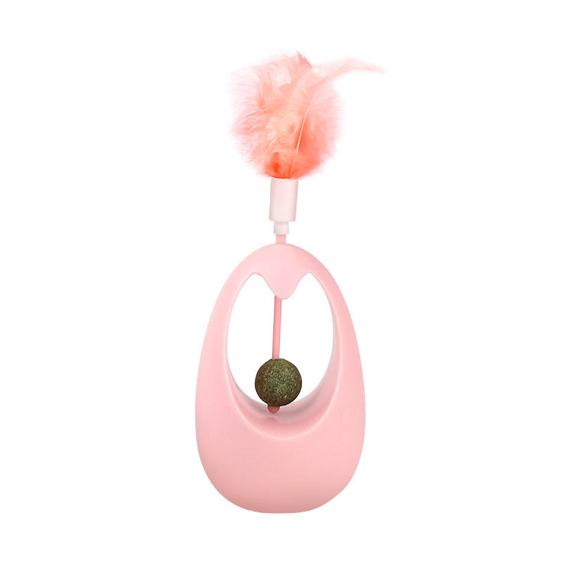 Brinquedo de Morder para Gatos com Bola de Erva-gateira e Baloiço