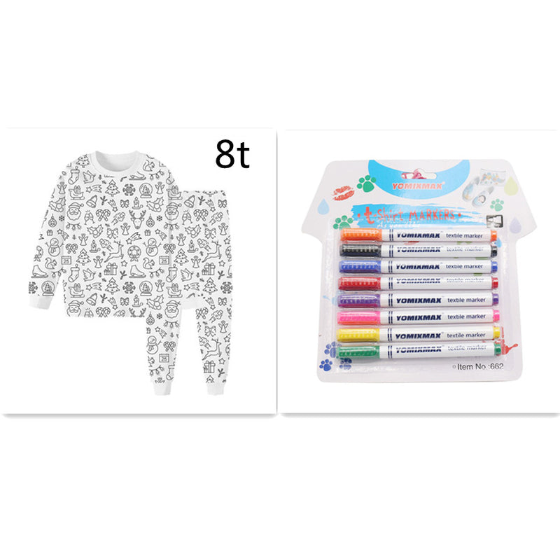 Conjunto de 8 Canetas de Pintura para Tecido/Marcadores Têxteis