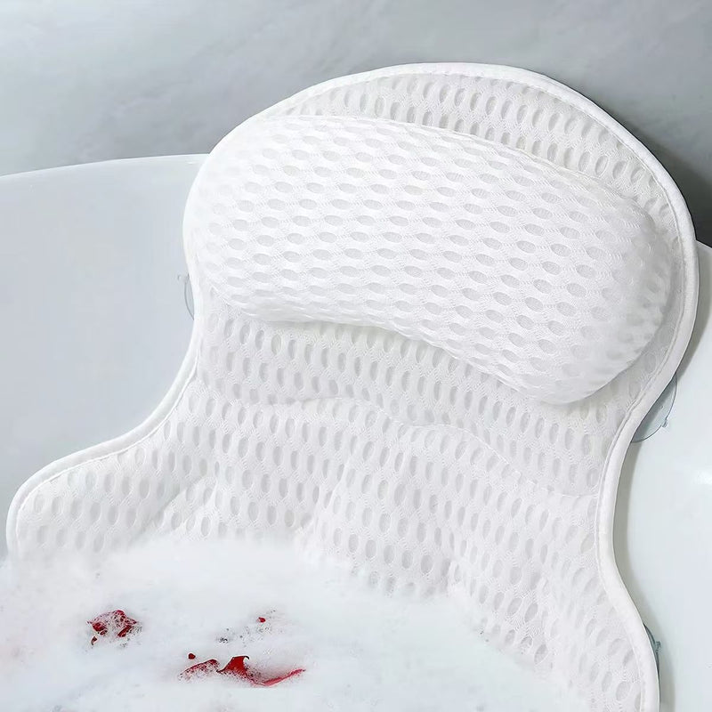 Machine-washable 4D Bath Pillow Bathtub Cushion Bathroom Pillow