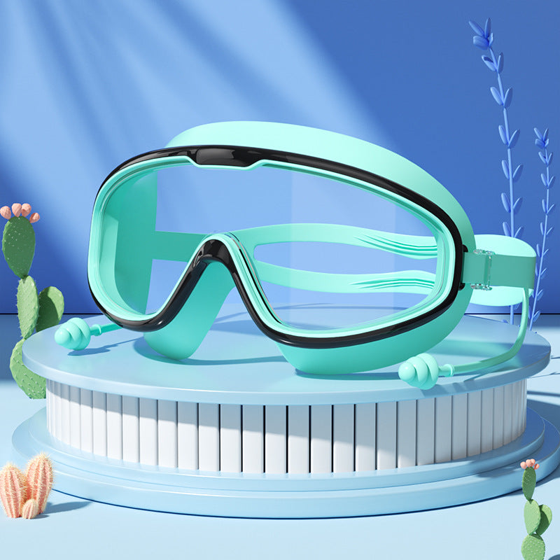 Kids Large-Frame Waterproof And Anti-Fog Swimming Goggles