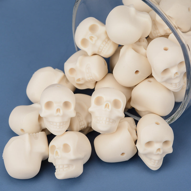 Contas de Silicone Caveira Halloween para Bricolage