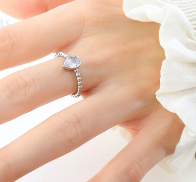Serenity's Tear Cubic Zirconia Gold Ring