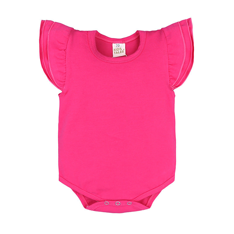 Roupa de Criança, Fato de Bebé com Folhos em Cores Doces