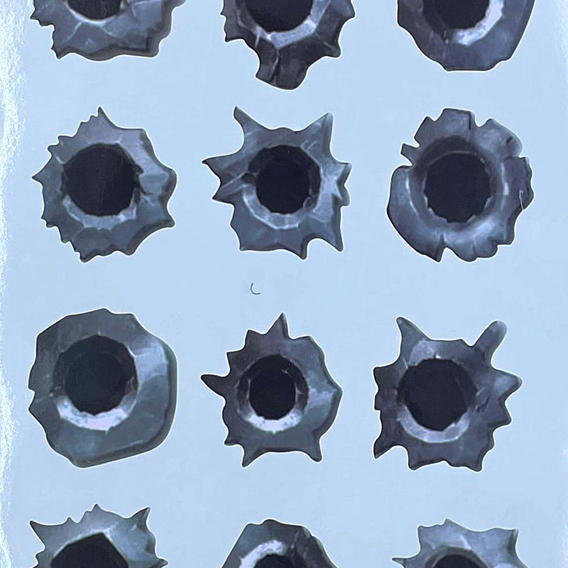 Simulation Bullet Hole Autoaufkleber, Auto Bullet Hole Crack Autoaufkleber