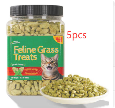 Petiscos para biscoitos de grama para gatos e suplementos para a saúde de animais de estimação