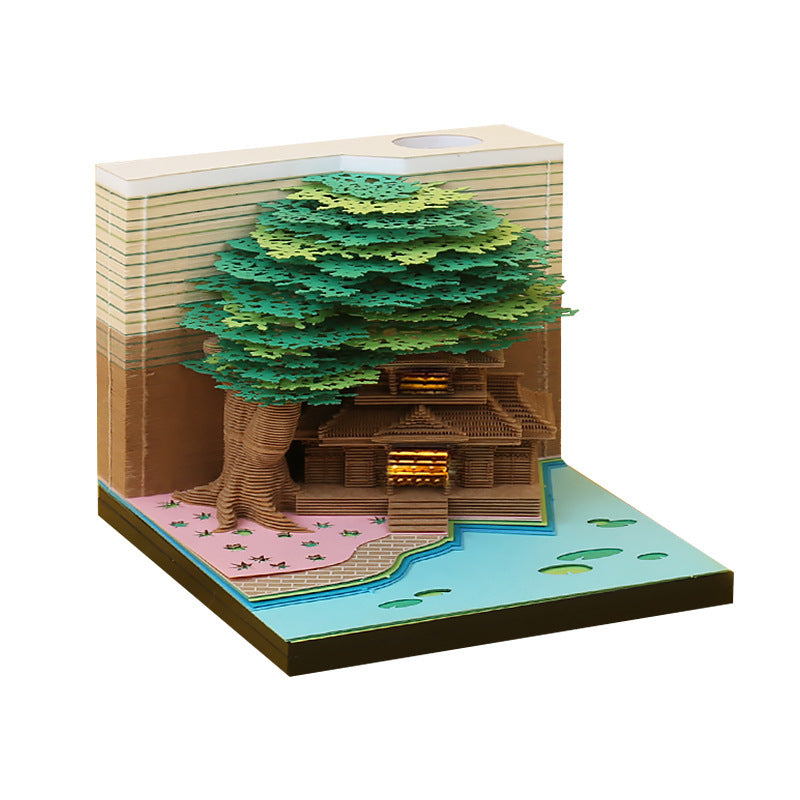 3D Sticky Note Paper Carving Creative Annual Meeting Tear-off Desktop Notepad Ornament