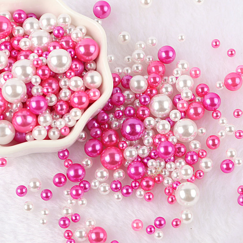 Mixed Size Non-hole Color Plastic Beads DIY Ornament Accessories