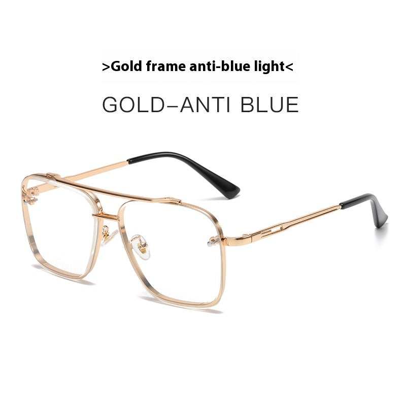 Modische, schlichte Doppelsteg-Sonnenbrille