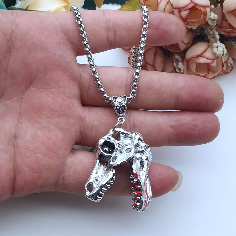 Fashion Retro Tyrannosaurus Rex Skull Necklace