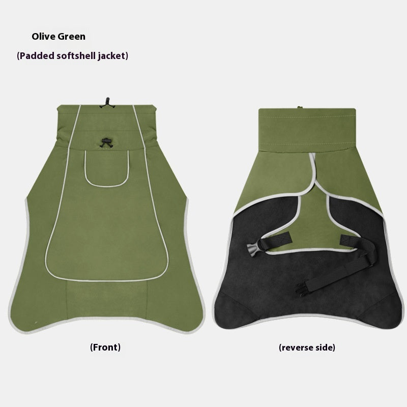 Dog Shell Jacket Waterproof And Rainproof Dual-use Clothes Large Pet Trench Coat