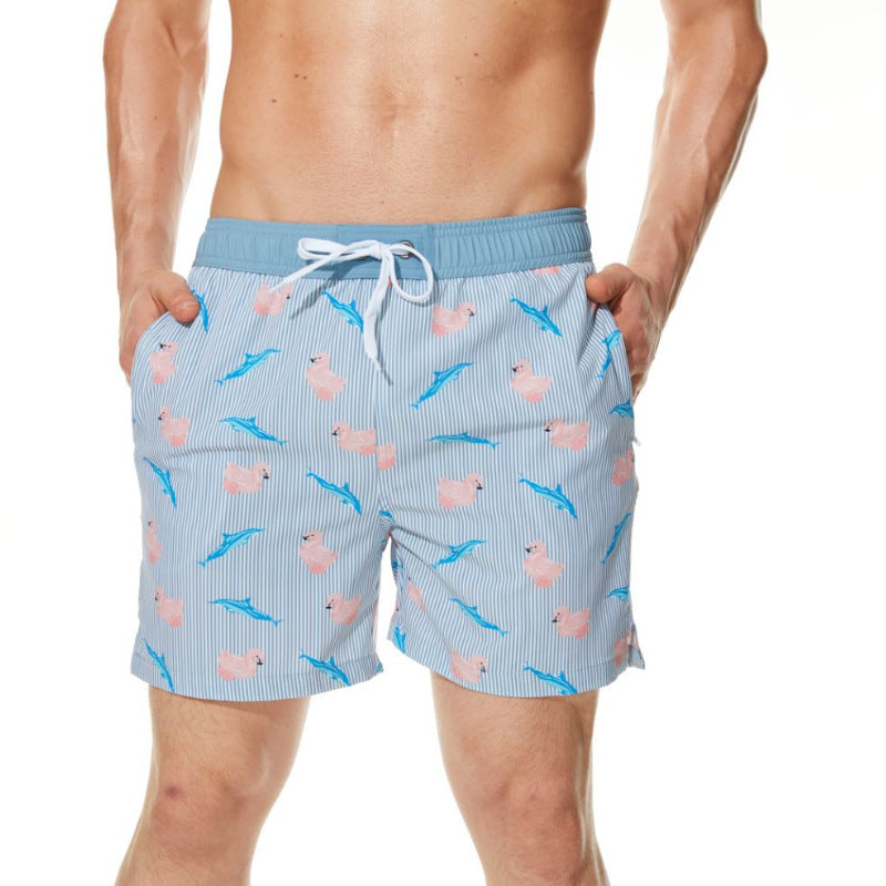Men's Fashion Boxer Loose Casual Print Beach Pants