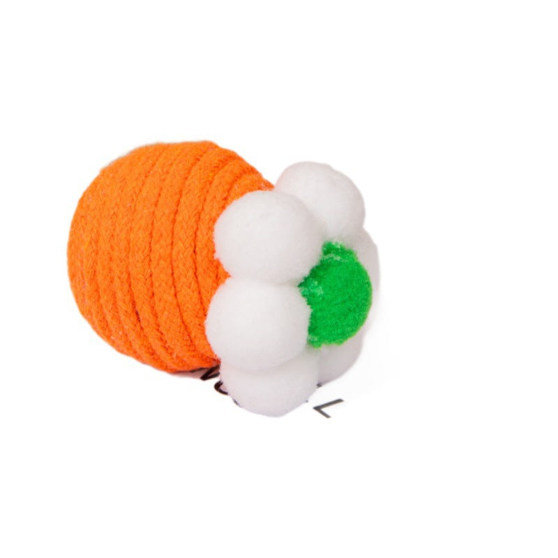 Brinquedo de Corda de Algodão em Forma de Flor para Gatos, Ideal para Entretenimento e para Afiar Dentes e Garras