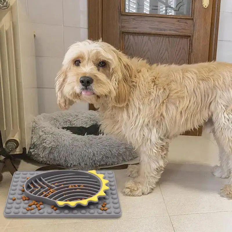 Slow Feeder Hundenäpfe Stabiler Slow Feeder Leckmatte für Haustiere Langsames Fressen Glatte Textur Leckmatte für Haustier Hunde Welpen Katzen Kätzchen