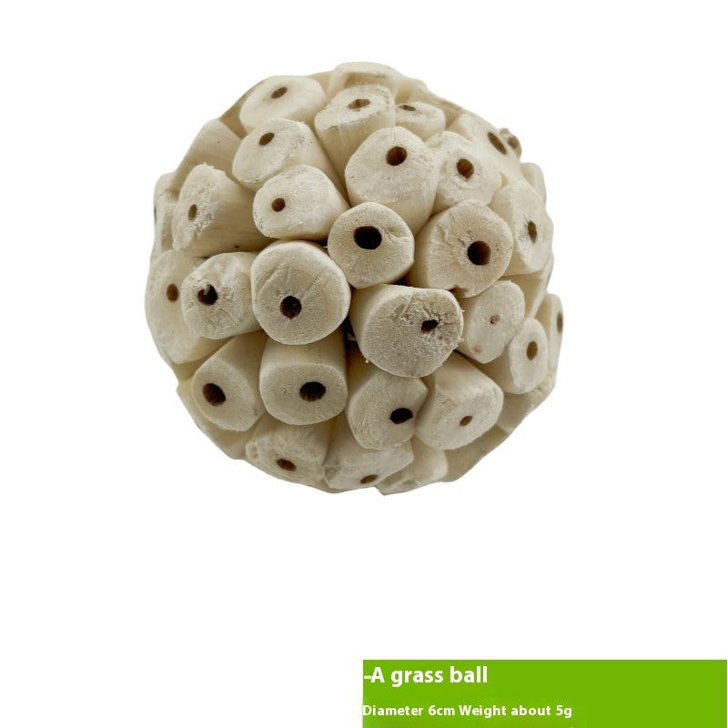 Papagaio natural ricepaperplant pith bola segurança planta roendo brinquedo molar
