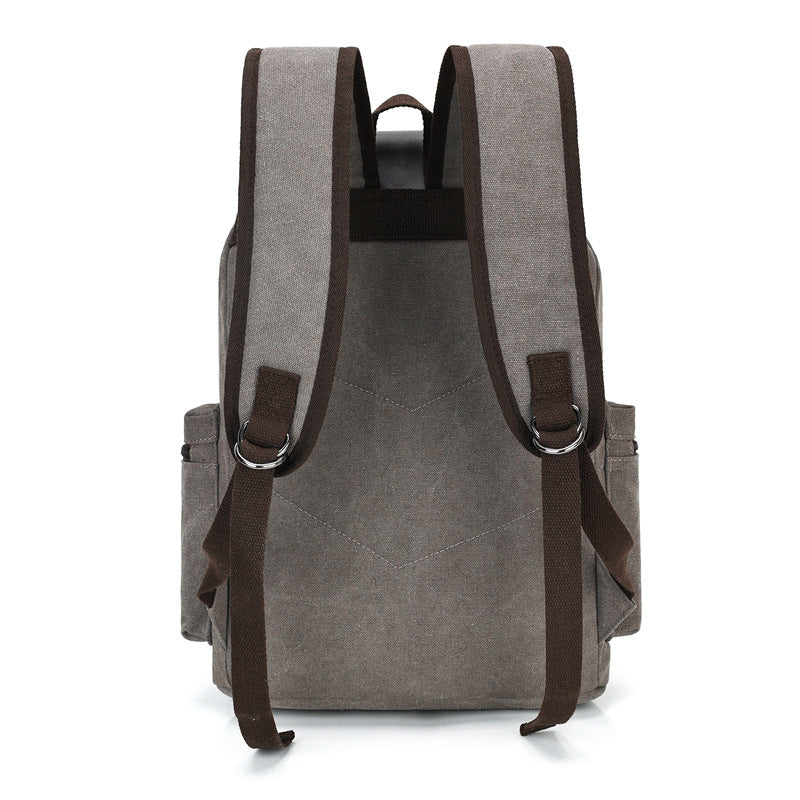 Mochila Retro de Grande Capacidade e Resistente ao Desgaste
