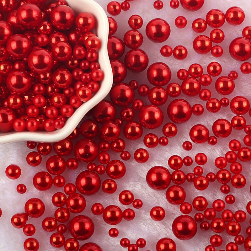 Mixed Size Non-hole Color Plastic Beads DIY Ornament Accessories