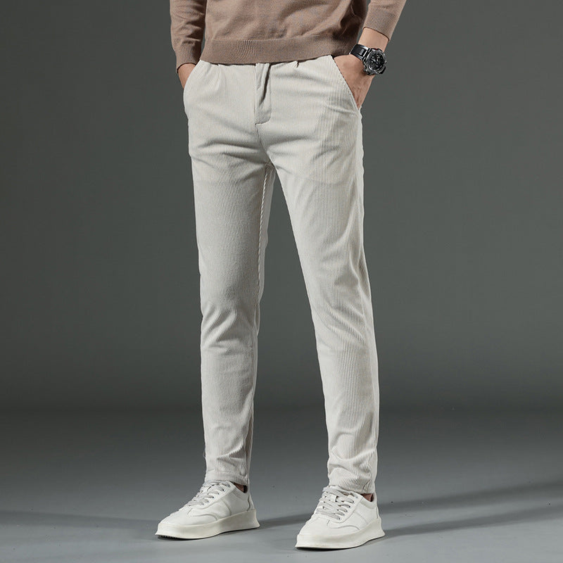 New Korean Style Fashion Elastic Casual Long Pants Men's Pants Spring And Autumn New Men's Jeans Slim Fit Skinny
