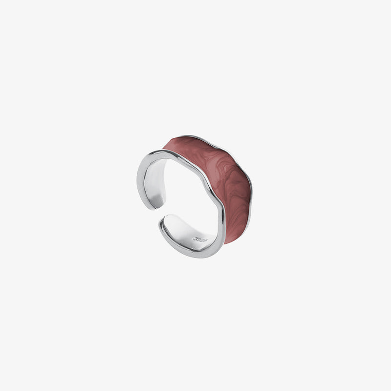 Liquid Textured Fashion Metal Ring
